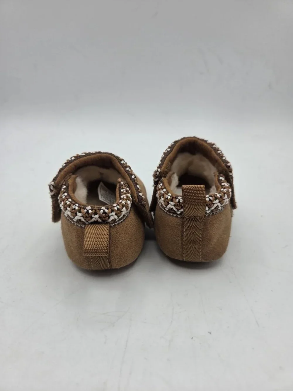 UGG Baby Tasman Slippers Brown Suede Cozy Slip-On Booties US 3 Toddlers UK 2